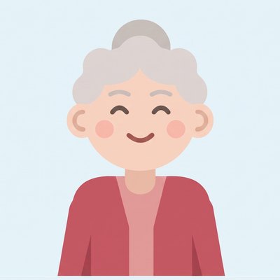 70代女性のお客様のイメージ(AI生成の見本イラスト)