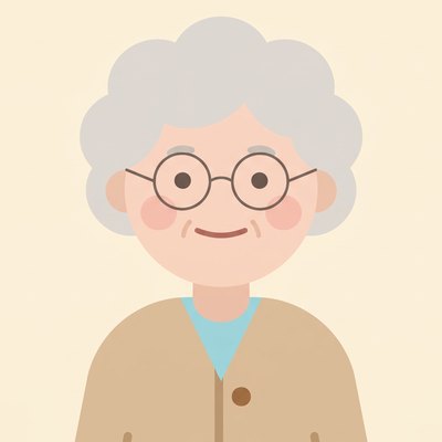 80代女性のお客様のイメージ(AI生成の見本イラスト)